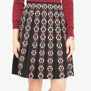 Ann Taylor Embroidered Pleated Skirt